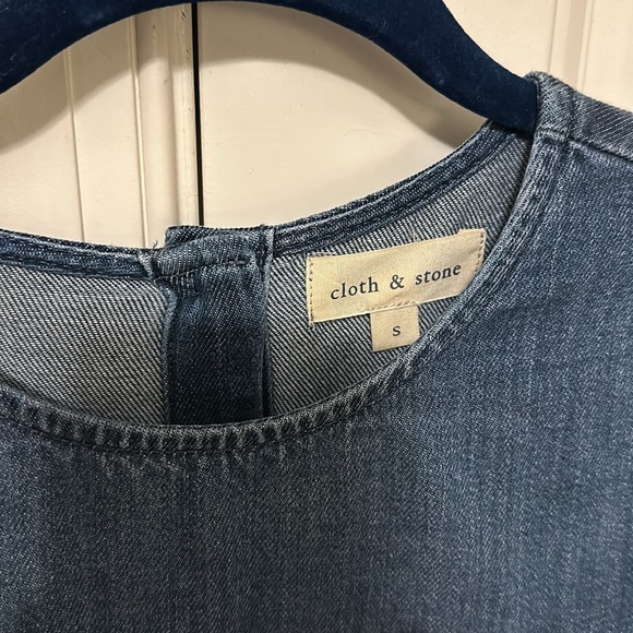 Denim Peplum Top - Picture 2 of 4